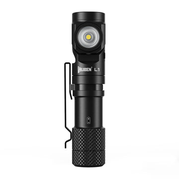 L1 2000 Lumens Flashlight - Dual Light Sources Flashlight with 180° Rotating Head