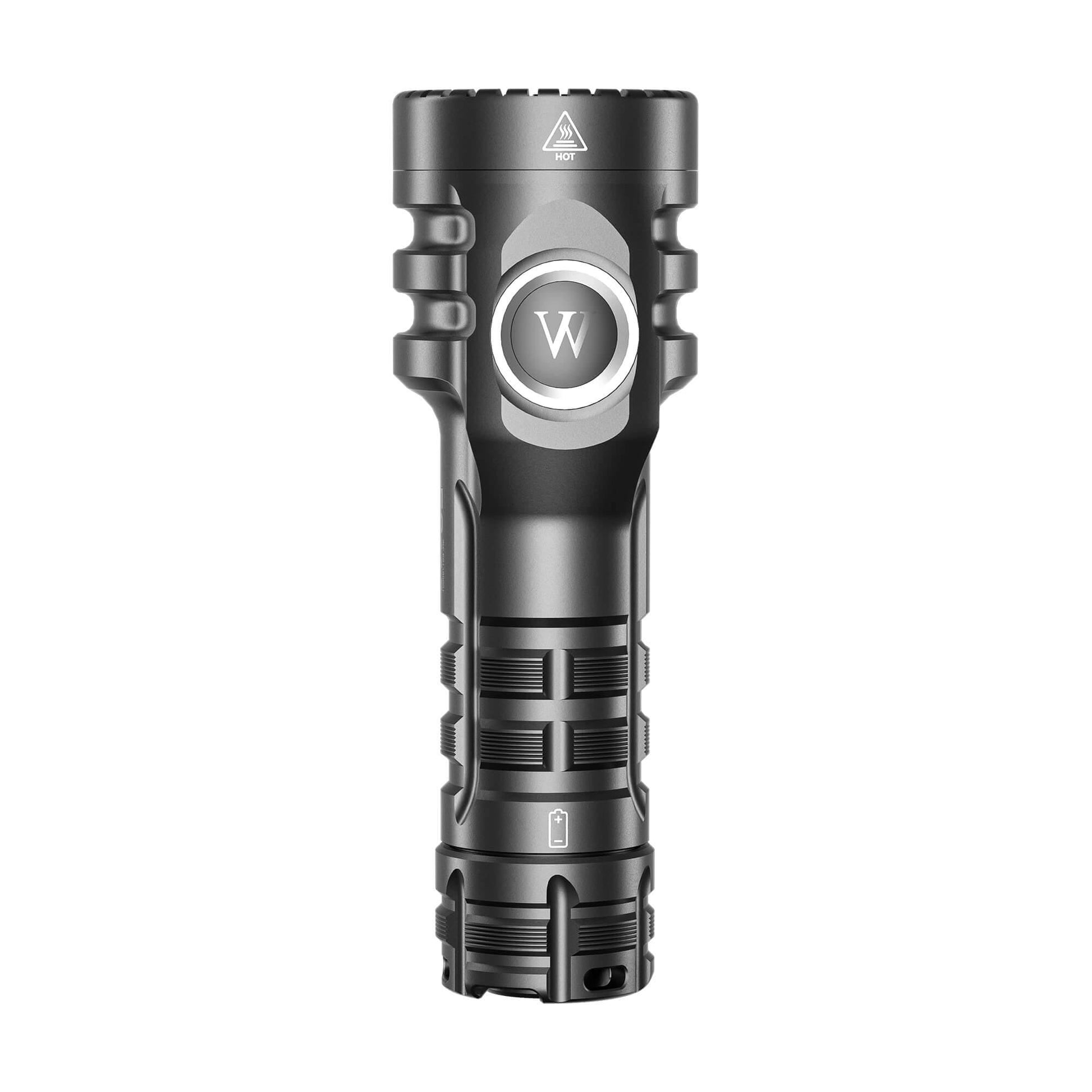 Wuben E6 Small Steel Cannon Strong  Flashlight - Front View