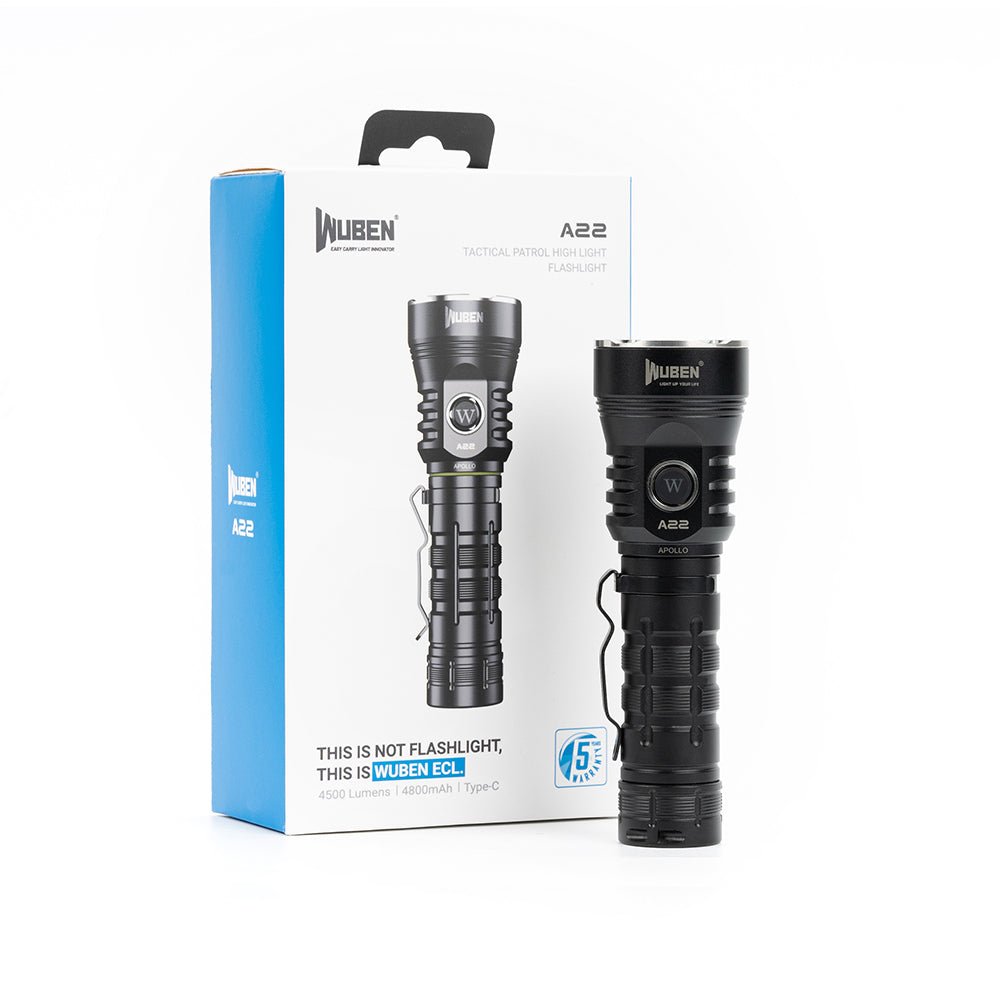 Wuben A22 4500 Lumens Hight Lumen Rechargeable Flashlight
