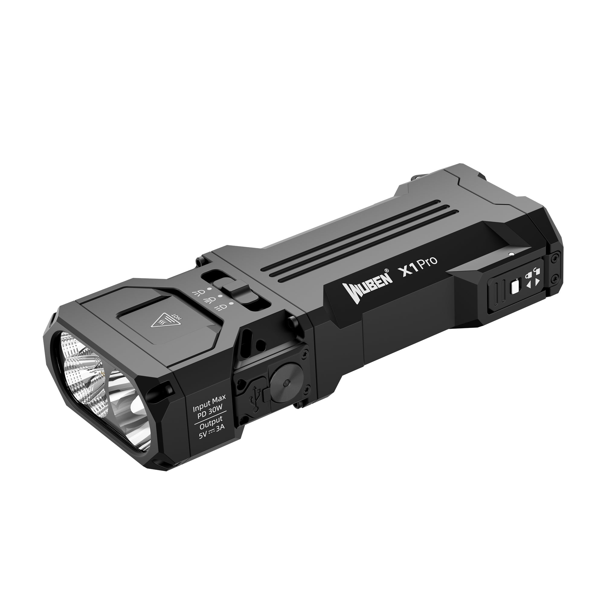 WUBEN　 X1Pro ブラック色 12300 ルーメン タクティカルライト 2026 Wuben X1Pro 12300 Lumens EDC Flashlight with Power Bank