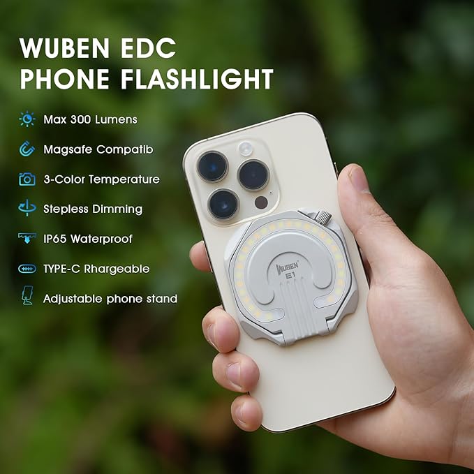 スマホフラッシュライト　WUBEN E1 WUBEN E1 EDC Rechargeable Selfie Portable Light for Phone