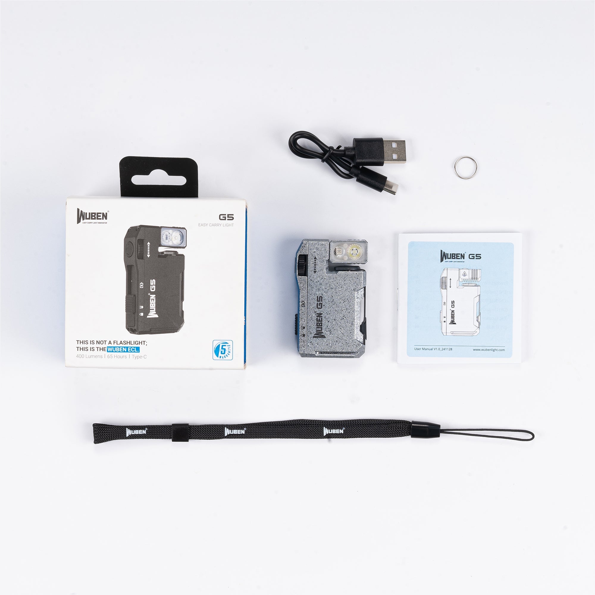 WUBEN G5 400 Lumens EDC Keychain Compact Flashlight