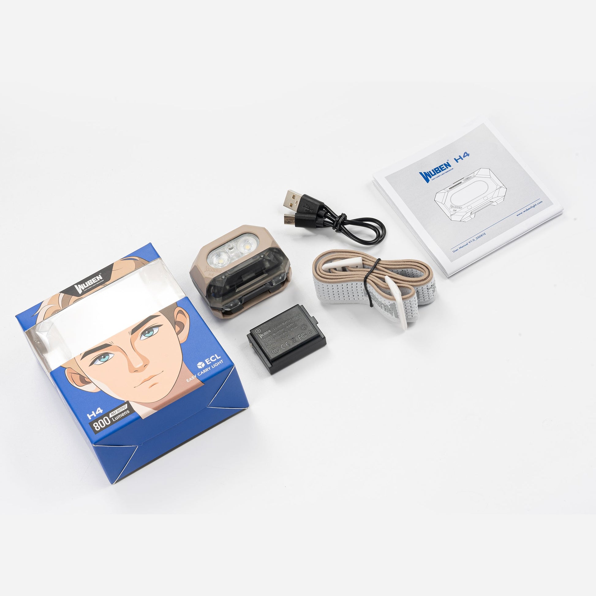 Wuben H4 Multi-function Lighting Rechargeable Hunting LED Headlamp