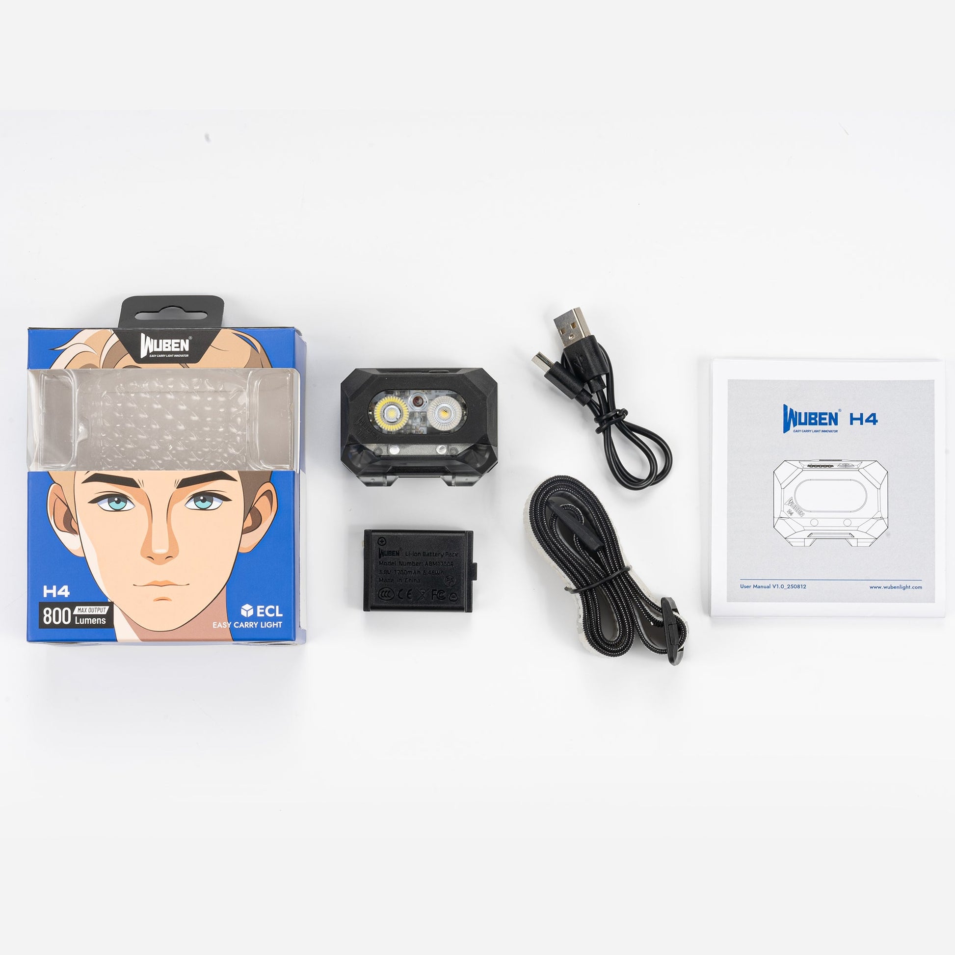 Wuben H4 Multi-function Lighting Rechargeable Hunting LED Headlamp