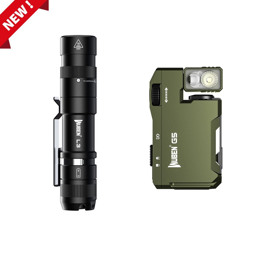 Wuben L3 3000 Lumens EDC Tactical Pocket Flashlight, Black