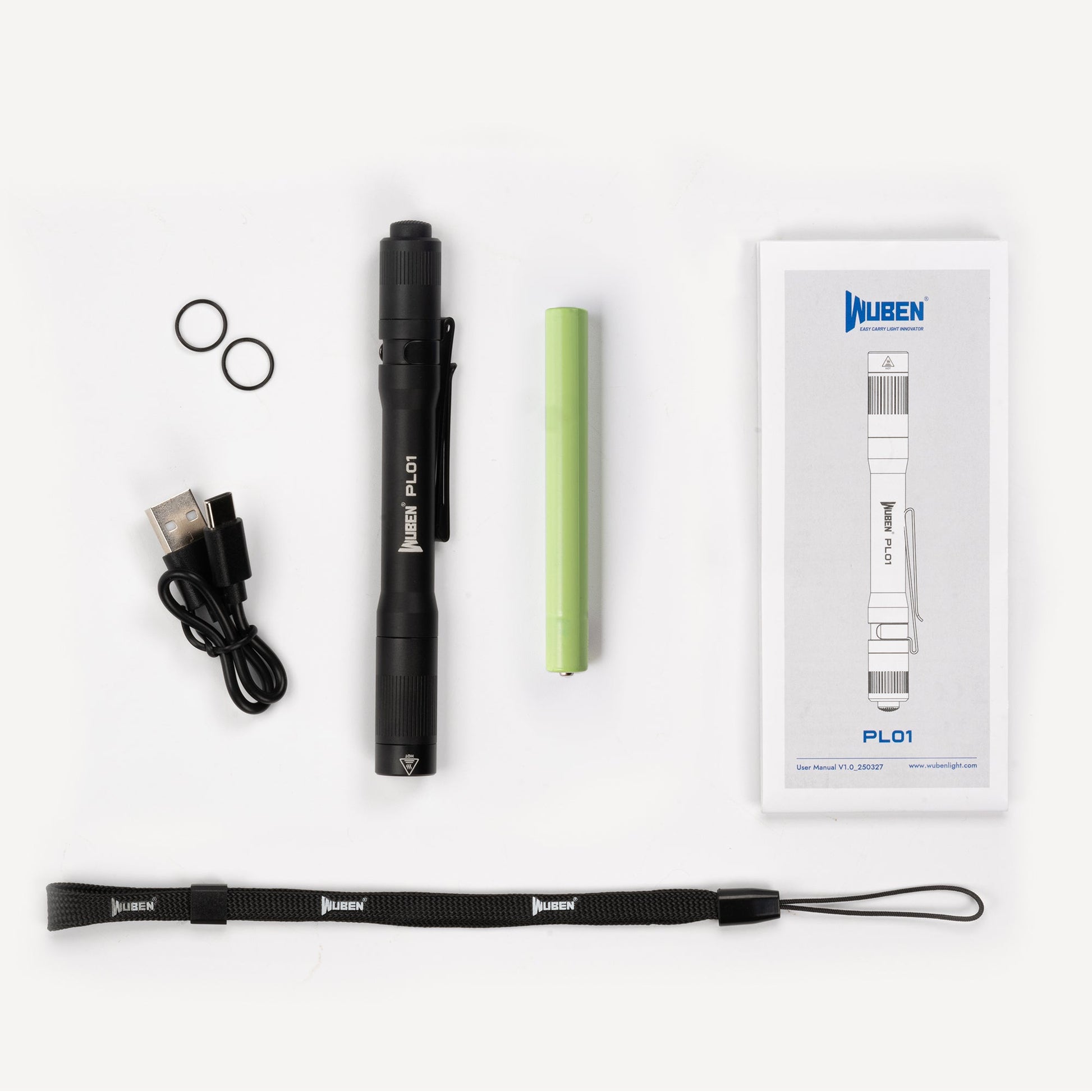 WUBEN PL01 Featherlight Rechargeable Tactical EDC Waterproof Pen Flashlight