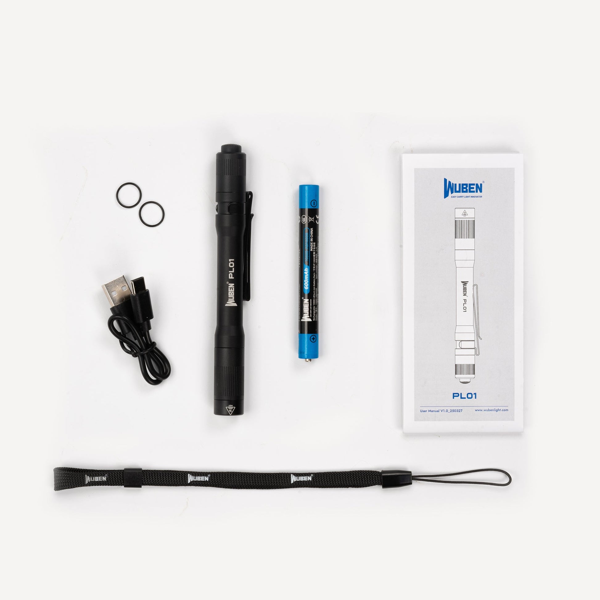 WUBEN PL01 Featherlight Rechargeable Tactical EDC Waterproof Pen Flashlight