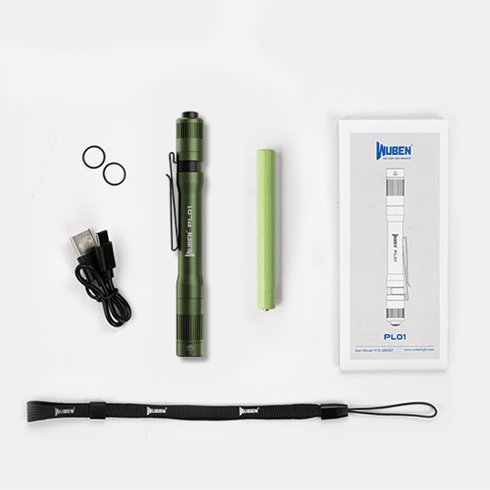 WUBEN PL01 Featherlight Rechargeable Tactical EDC Waterproof Pen Flashlight