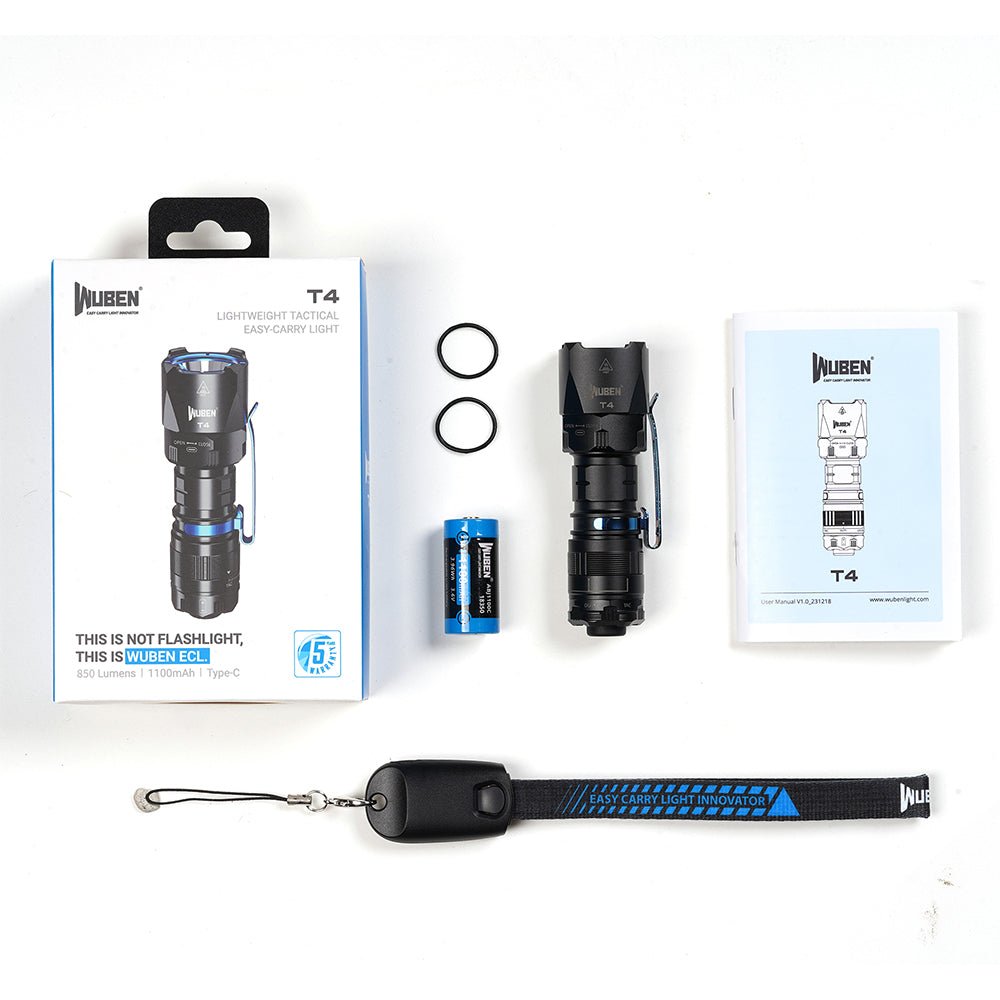 Wuben T4 Portable Tactical EDC Rechargeable Flashlight