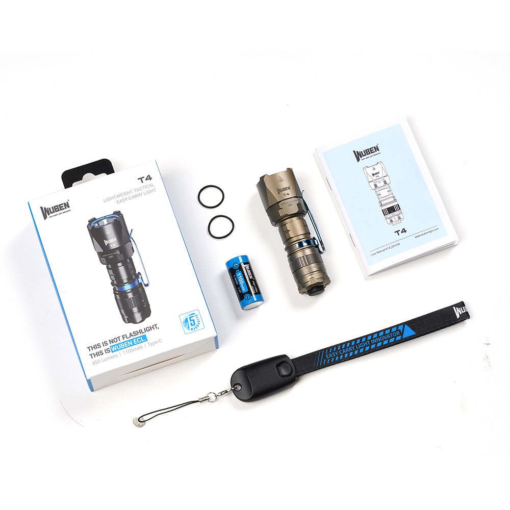WUBEN T4 タクティカル懐中電灯 EDC 用充電式 Wuben T4 Portable Tactical EDC Rechargeable Flashlight