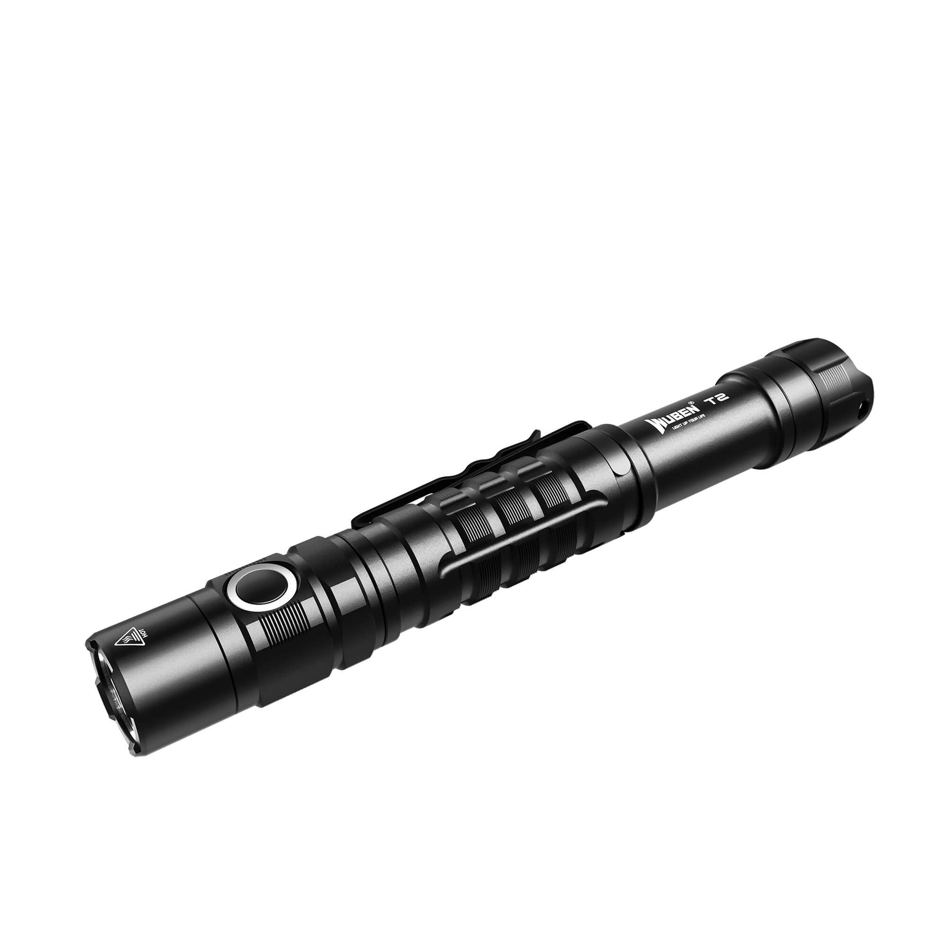 WUBEN T2 LED Tactical Flashlight Momentary-on Tail Switch High 550 Lumens AA Battery IP68 Tactical Flashlights For Self-defense Emergency Outdoor - WUBEN