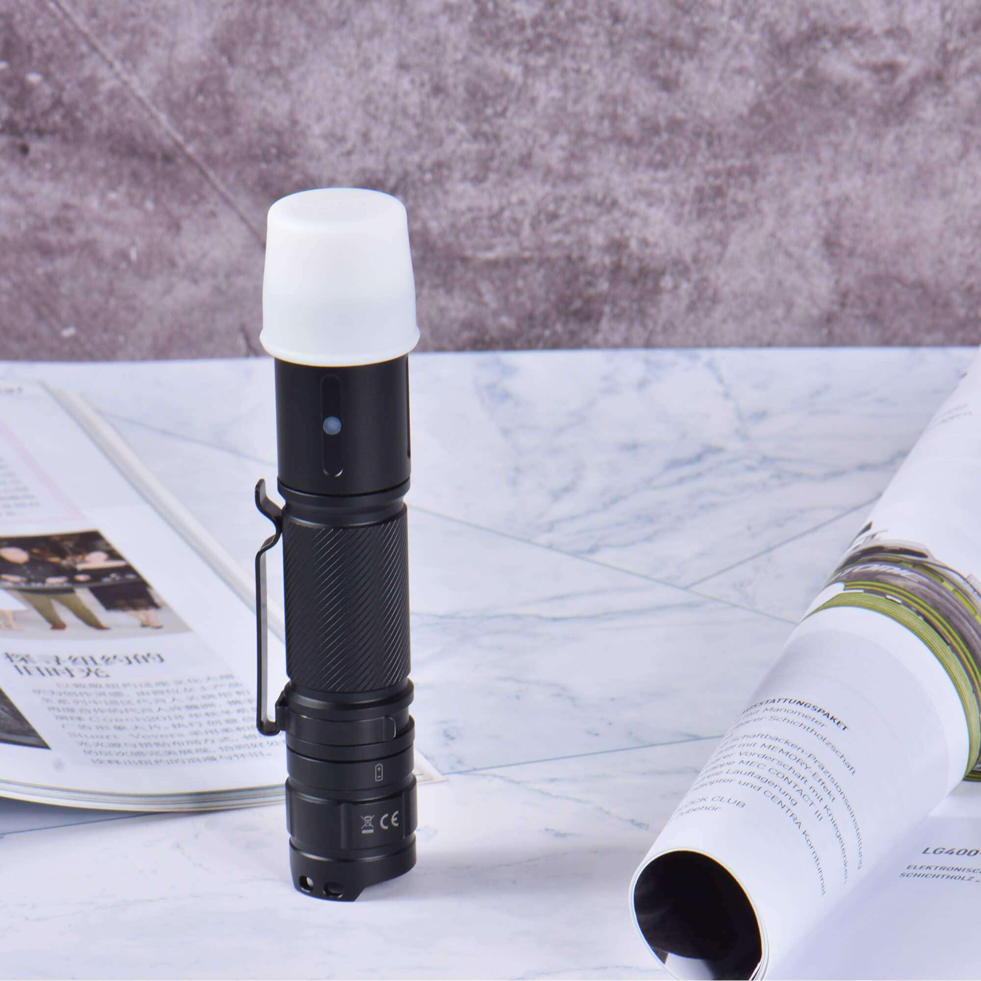 WUBEN AC1 White Silicone flashlight diffuser compatible with head diameter 24.5-26mm flashlight - WUBEN
