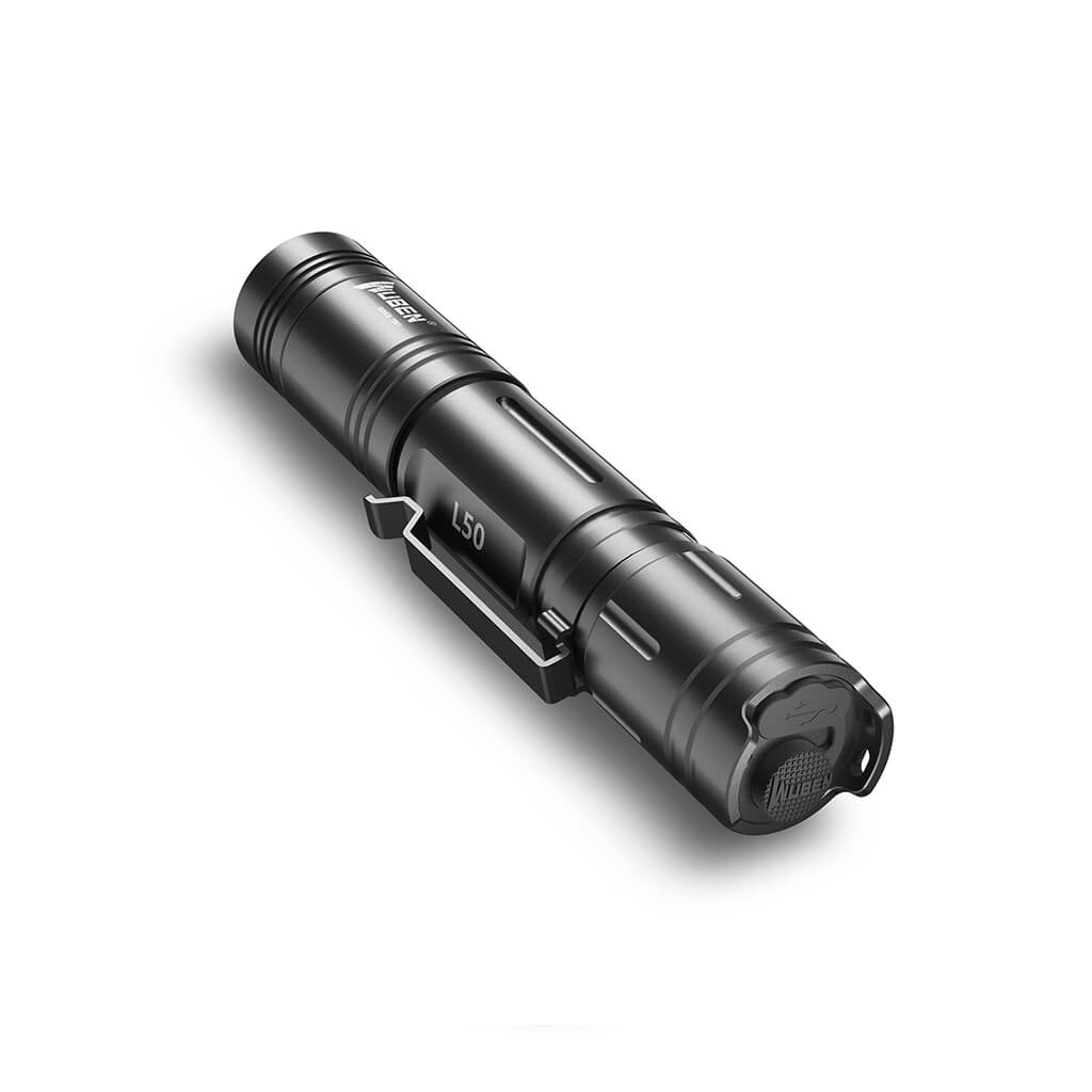Wuben L50 Rechargeable 18650 EDC Flashlight -Black- SideL50 Rechargeable 18650 EDC Flashlight_4