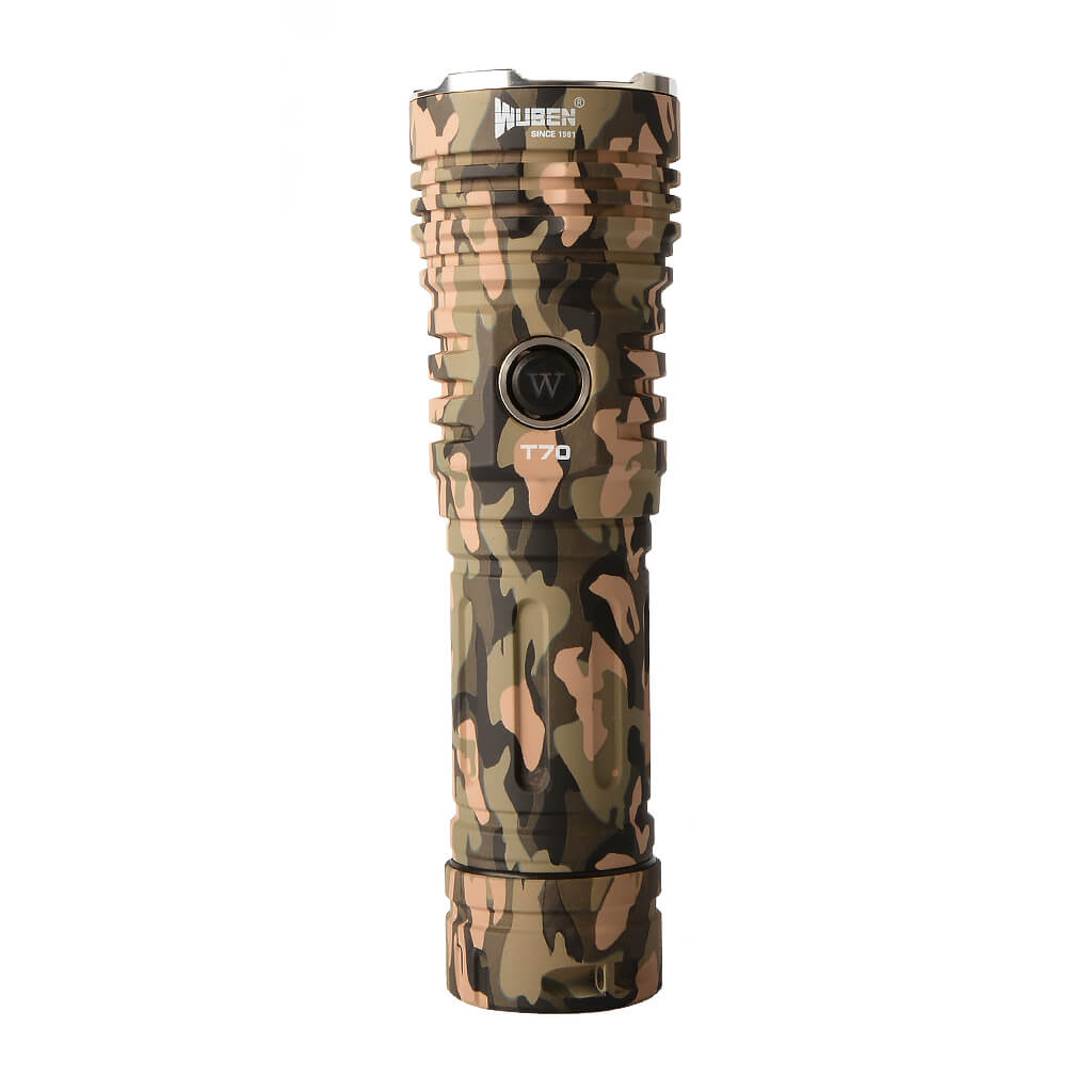 Wuben T70 Tactical Flashlight - 4200 Lumens - Camo-Front View