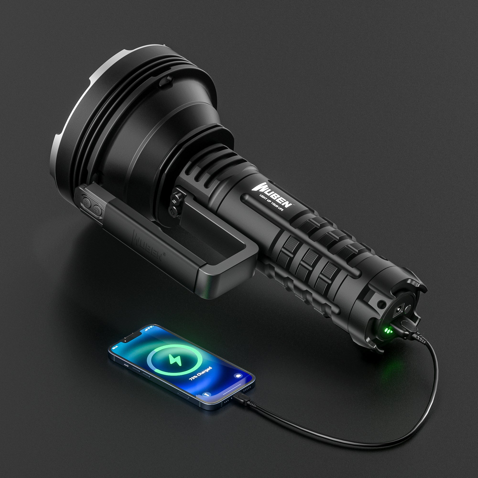 Wuben A1 20000 Lumen Brightest Rechargeable Spotlight