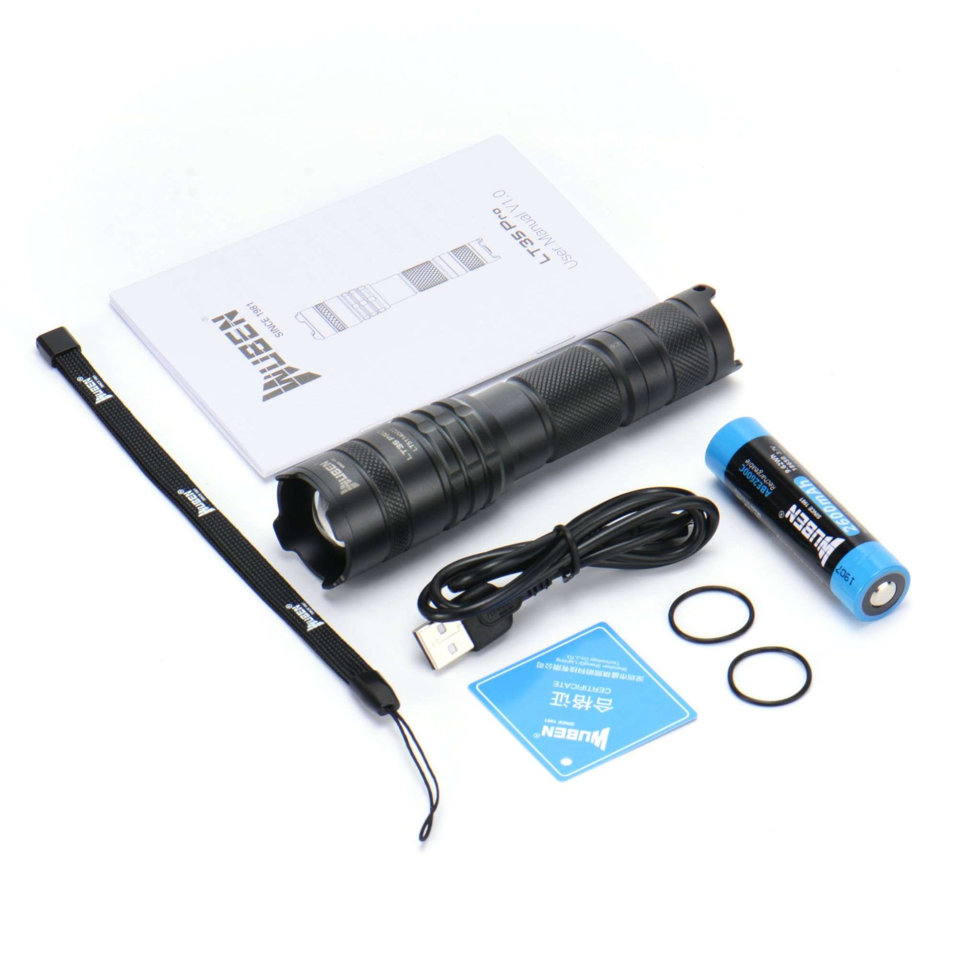 best 18650 rechargeable flashlight Wuben LT35 Pro Zoomable LED Flashlight