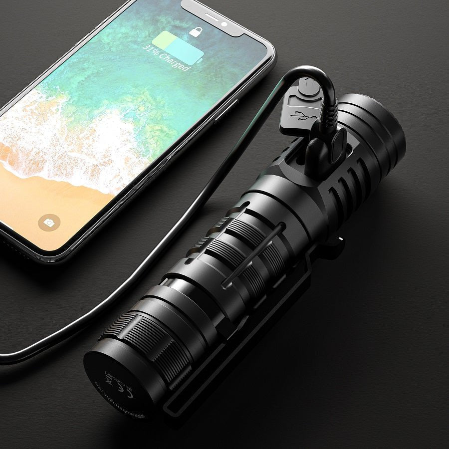 WUBEN C2 2000 Lumens Rechargeable Power Bank EDC Tactical Flashlight